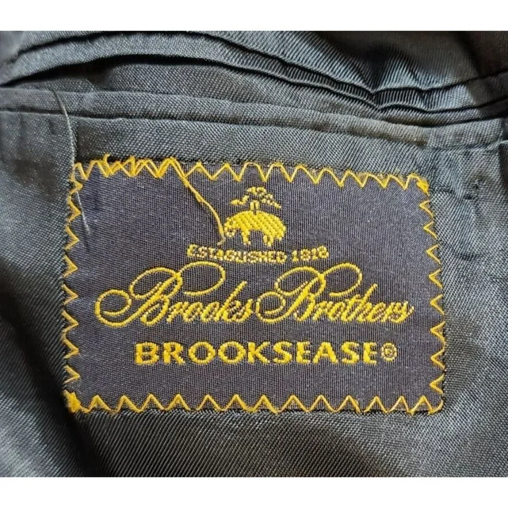 VTG Brooks Brothers Brooksease Blue Blazer Sport Coat Jacket Size 41R USA Made‎